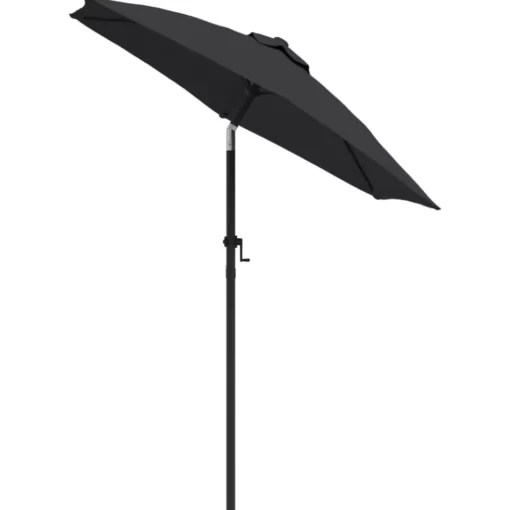 vidaXL Lawn & Garden* Parasol Black 78.7"X88.2" Aluminum