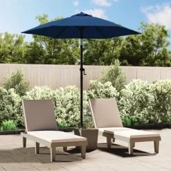 vidaXL Lawn & Garden* Parasol Blue 78.7"X88.2" Aluminum