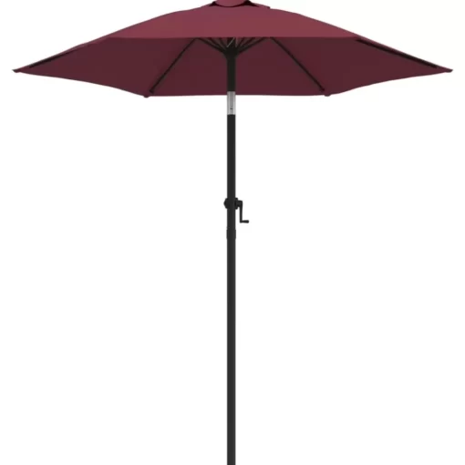 vidaXL Lawn & Garden* Parasol Burgundy 78.7"X83.1" Aluminum