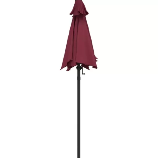 vidaXL Lawn & Garden* Parasol Burgundy 78.7"X83.1" Aluminum