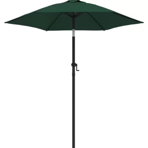 vidaXL Lawn & Garden* Parasol Green 78.7"X83.1" Aluminum