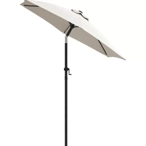 vidaXL Lawn & Garden* Parasol Sand White 78.7"X83.1" Aluminum