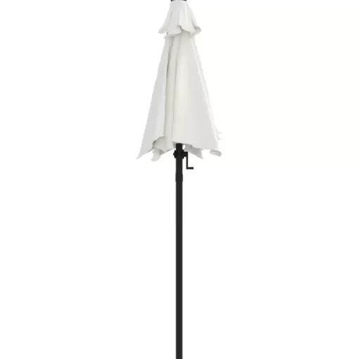 vidaXL Lawn & Garden* Parasol Sand White 78.7"X83.1" Aluminum