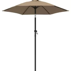 vidaXL Lawn & Garden* Parasol Taupe 78.7"X83.1" Aluminum