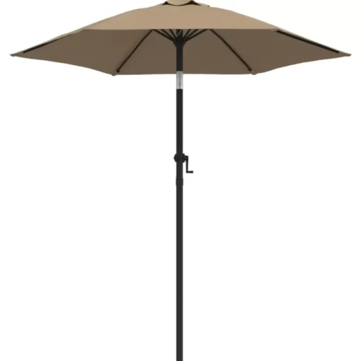 vidaXL Lawn & Garden* Parasol Taupe 78.7"X83.1" Aluminum