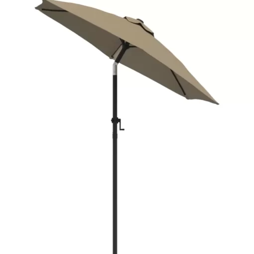 vidaXL Lawn & Garden* Parasol Taupe 78.7"X83.1" Aluminum