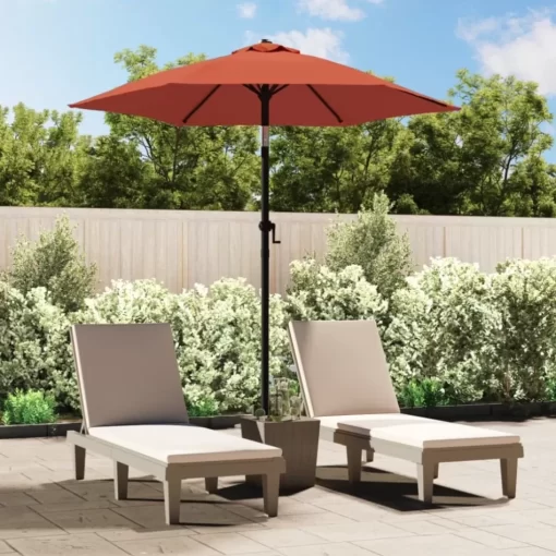 vidaXL Lawn & Garden* Parasol Terracotta 78.7"X88.2" Aluminum