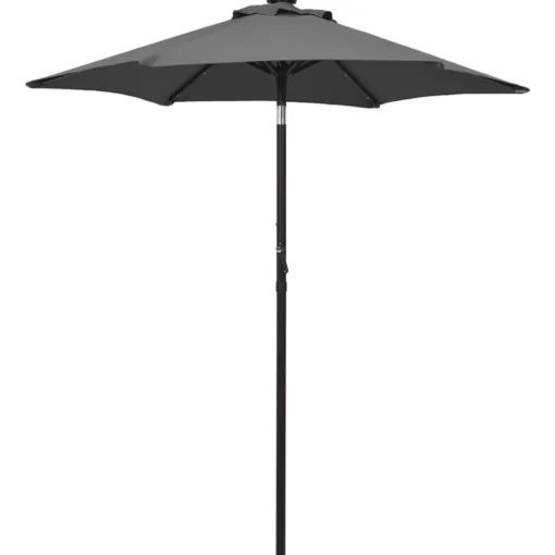 vidaXL Lawn & Garden* Parasol With Led Lights Anthracite 78.7"X83.1" Aluminum