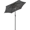 vidaXL Lawn & Garden* Parasol With Led Lights Anthracite 78.7