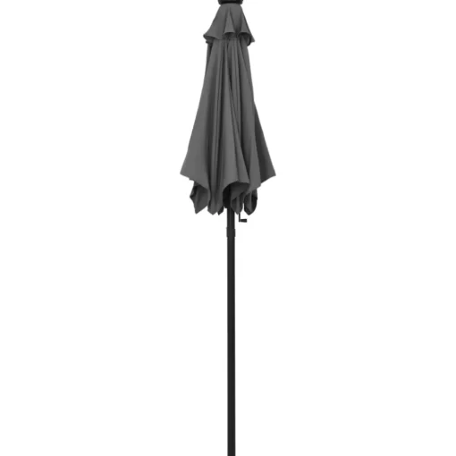 vidaXL Lawn & Garden* Parasol With Led Lights Anthracite 78.7"X83.1" Aluminum