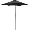 vidaXL Lawn & Garden* Parasol With Led Lights Black 78.7