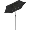 vidaXL Lawn & Garden* Parasol With Led Lights Black 78.7