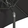 vidaXL Lawn & Garden* Parasol With Led Lights Black 78.7