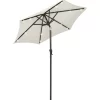 vidaXL Lawn & Garden* Parasol With Led Lights Sand 78.7