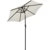 vidaXL Lawn & Garden* Parasol With Led Lights Sand 78.7