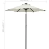 vidaXL Lawn & Garden* Parasol With Led Lights Sand 78.7