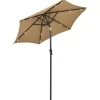 vidaXL Lawn & Garden* Parasol With Led Lights Taupe 78.7