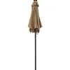 vidaXL Lawn & Garden* Parasol With Led Lights Taupe 78.7