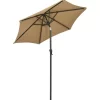 vidaXL Lawn & Garden* Parasol With Led Lights Taupe 78.7