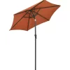 vidaXL Lawn & Garden* Parasol With Led Lights Terracotta 78.7