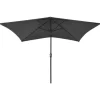 vidaXL Lawn & Garden* Parasol With Leds And Steel Pole Anthracite 6.6'X9.8'