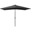 vidaXL Lawn & Garden* Parasol With Leds And Steel Pole Anthracite 6.6'X9.8'