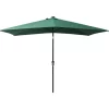 vidaXL Lawn & Garden* Parasol With Leds And Steel Pole Green 6.6'X9.8'