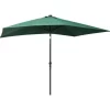 vidaXL Lawn & Garden* Parasol With Leds And Steel Pole Green 6.6'X9.8'