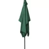 vidaXL Lawn & Garden* Parasol With Leds And Steel Pole Green 6.6'X9.8'