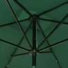 vidaXL Lawn & Garden* Parasol With Leds And Steel Pole Green 6.6'X9.8'