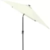 vidaXL Lawn & Garden* Parasol With Leds And Steel Pole Sand 6.6'X9.8'