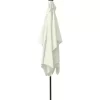 vidaXL Lawn & Garden* Parasol With Leds And Steel Pole Sand 6.6'X9.8'