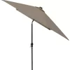 vidaXL Lawn & Garden* Parasol With Leds And Steel Pole Taupe 6.6'X9.8'