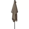 vidaXL Lawn & Garden* Parasol With Leds And Steel Pole Taupe 6.6'X9.8'