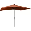 vidaXL Lawn & Garden* Parasol With Leds And Steel Pole Terracotta 6.6'X9.8'