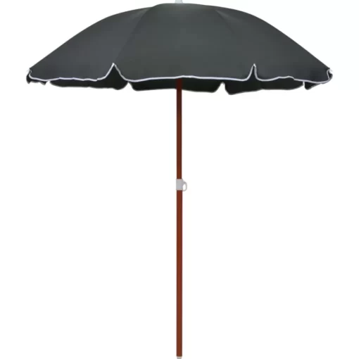 vidaXL Lawn & Garden* Parasol With Steel Pole 70.9" Anthracite