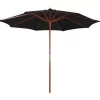 vidaXL Lawn & Garden* Parasol With Wooden Pole 118.1