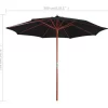 vidaXL Lawn & Garden* Parasol With Wooden Pole 118.1