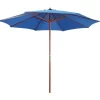 vidaXL Lawn & Garden* Parasol With Wooden Pole 118.1