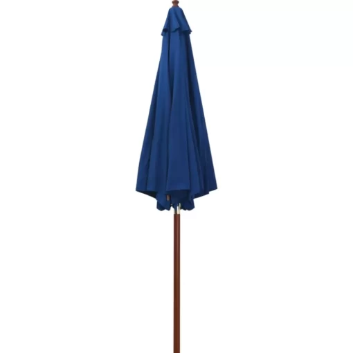 vidaXL Lawn & Garden* Parasol With Wooden Pole 118.1"X101.6" Blue