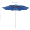 vidaXL Lawn & Garden* Parasol With Wooden Pole 118.1