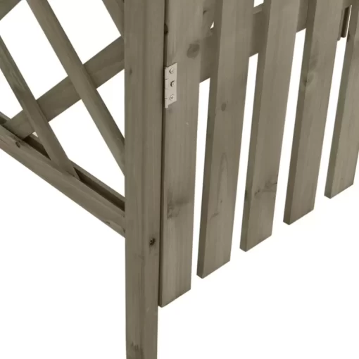 vidaXL Lawn & Garden* Pergola With Gate 45.7"X15.7"X80.3" Gray Solid Firwood