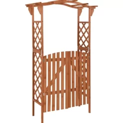 vidaXL Lawn & Garden* Pergola With Gate 45.7"X15.7"X80.3" Solid Firwood