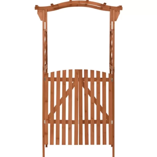 vidaXL Lawn & Garden* Pergola With Gate 45.7"X15.7"X80.3" Solid Firwood