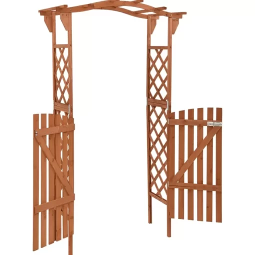 vidaXL Lawn & Garden* Pergola With Gate 45.7"X15.7"X80.3" Solid Firwood