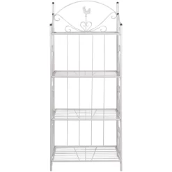 vidaXL Lawn & Garden* Plant Rack White Square