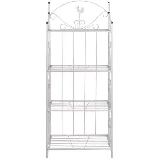 vidaXL Lawn & Garden* Plant Rack White Square