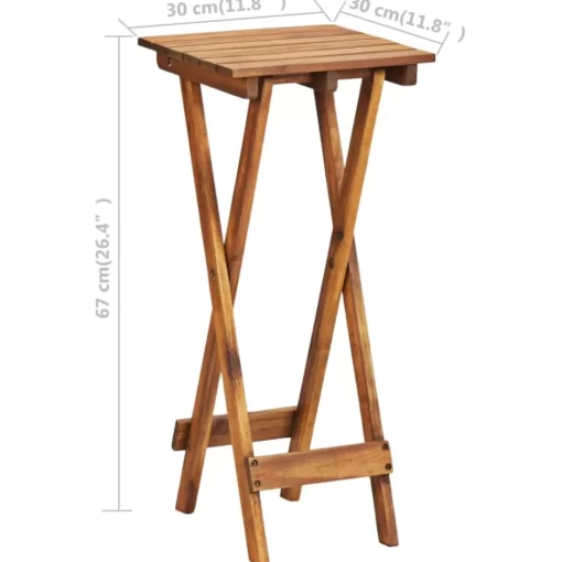 vidaXL Lawn & Garden* Plant Stand 11.8"X11.8"X26.4" Solid Acacia Wood