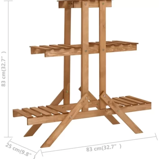 vidaXL Lawn & Garden* Plant Stand 32.7"X9.8"X32.7" Firwood