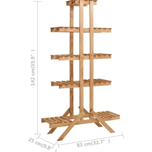 vidaXL Lawn & Garden* Plant Stand 32.7"X9.8"X55.9" Firwood